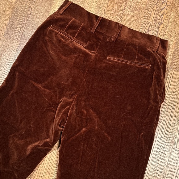 NWT Palm Angels Velvet Tailored Trousers Brown Boot Cut Pants Mens 48 US Medium - Picture 4 of 10